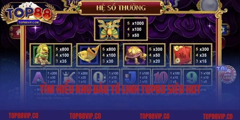 Kho Báu Tứ Linh Top88- Nổ Hũ To, Săn Thưởng Lớn